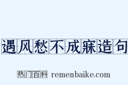遇风愁不成寐造句是什么意思的图片